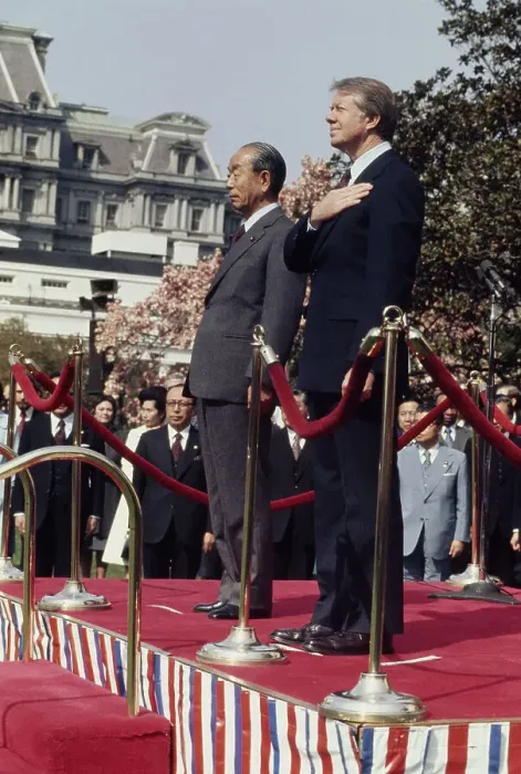 Framed Print : President Carter And Takeo Fukuda Framed Print : President Carter And Takeo Fukuda