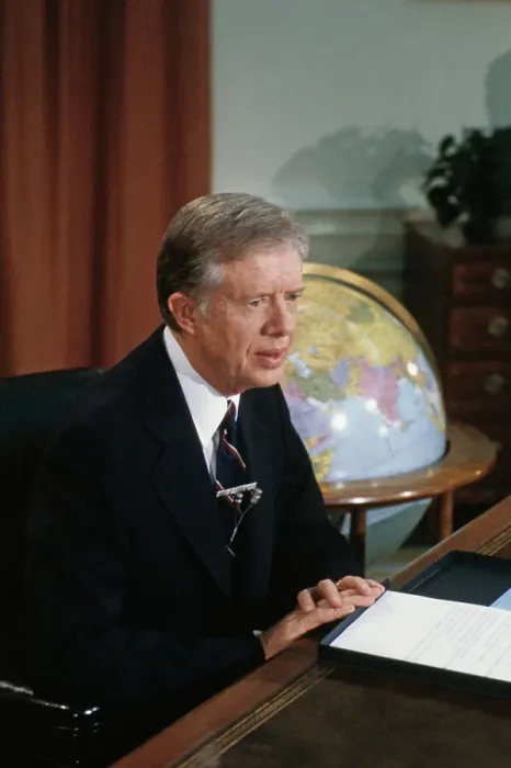 Framed Print : President Carter In Television Address Framed Print : President Carter In Television Address