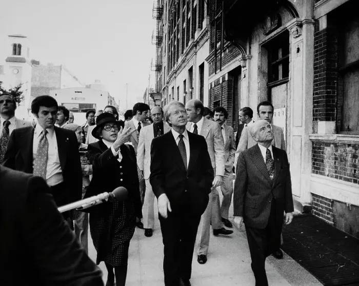 Framed Print : US President Carter Visiting South Bronx Framed Print : US President Carter Visiting South Bronx