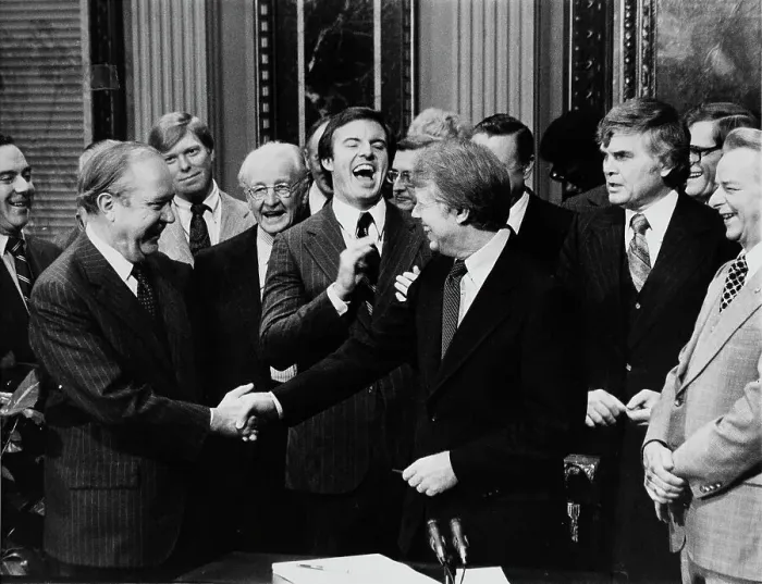 Framed Print : US President Carter At The White House Framed Print : US President Carter At The White House