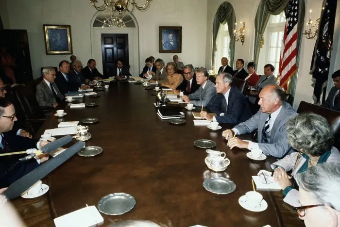 Framed Print : President Carter's First Cabinet Meeting Framed Print : President Carter's First Cabinet Meeting