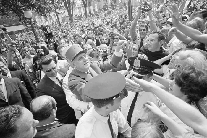 Framed Print : President Charles De Gaulle In Crowd Framed Print : President Charles De Gaulle In Crowd