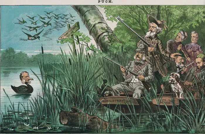 Framed Print : President Chester A. Arthur and Others as Sharpshooters for Folger Framed Print : President Chester A. Arthur and Others as Sharpshooters for Folger