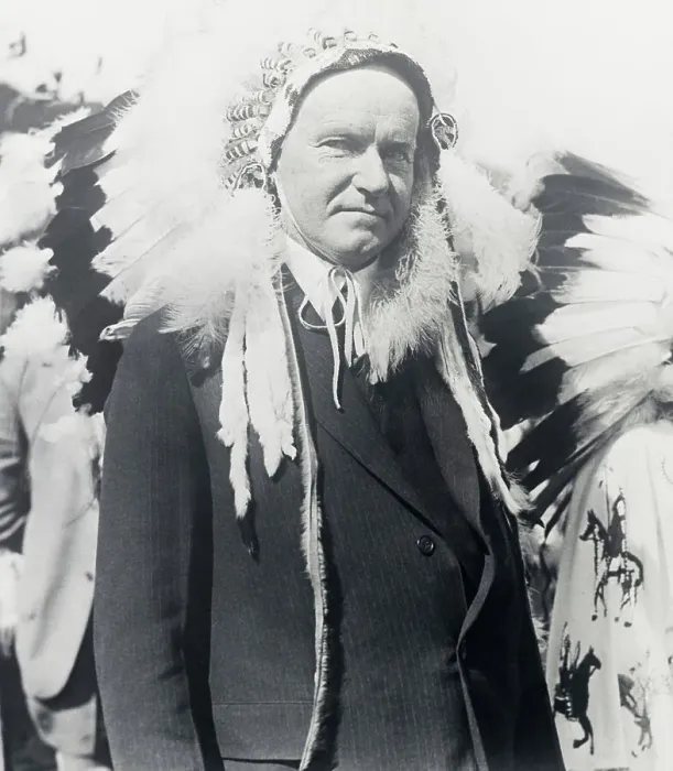 Framed Print : President Coolidge Dressed as Indian Framed Print : President Coolidge Dressed as Indian