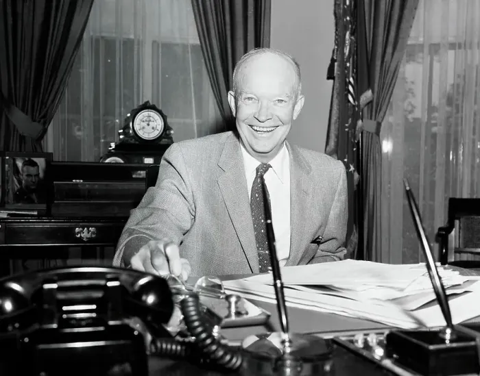 Framed Print : President Dwight Eisenhower at His Desk Framed Print : President Dwight Eisenhower at His Desk