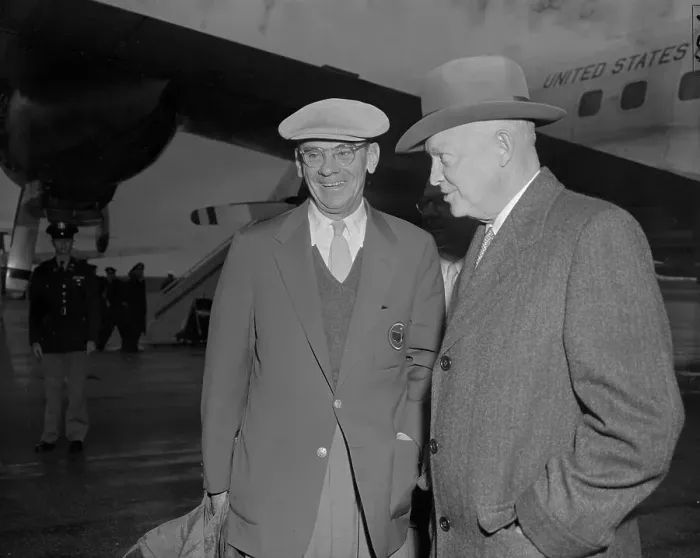 Framed Print : President Eisenhower with Cliff Roberts Framed Print : President Eisenhower with Cliff Roberts