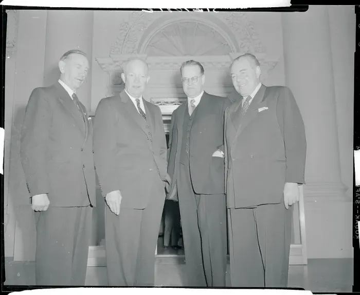 Framed Print : President Eisenhower With Colleagues Framed Print : President Eisenhower With Colleagues