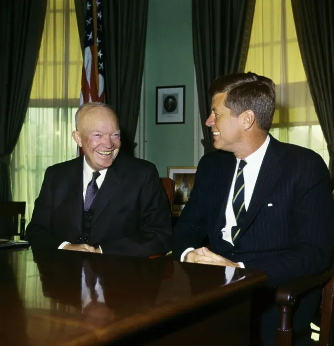 Framed Print : President Eisenhower and John F. Kennedy Framed Print : President Eisenhower and John F. Kennedy
