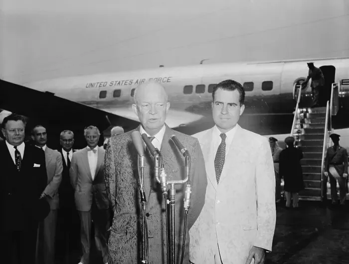 Framed Print : President Eisenhower Returning from Geneva Conference Framed Print : President Eisenhower Returning from Geneva Conference