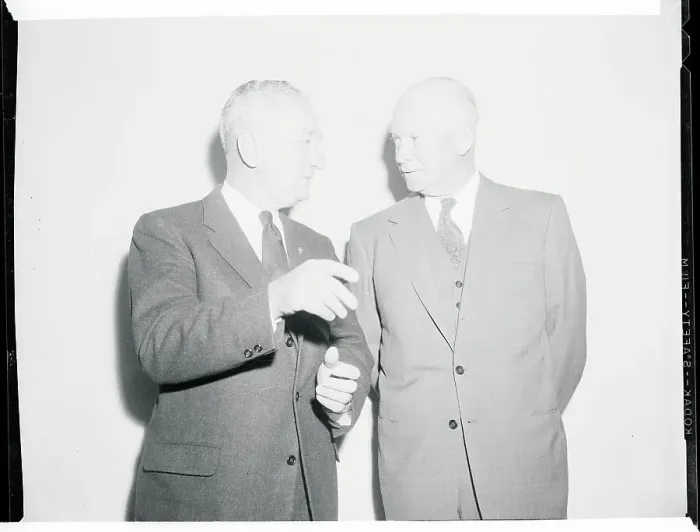 Framed Print : President Eisenhower Speaking With Charles Halleck Framed Print : President Eisenhower Speaking With Charles Halleck
