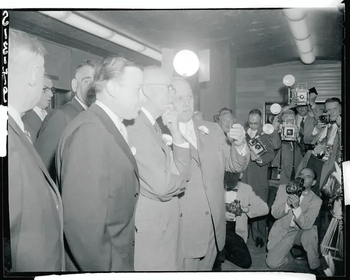 Framed Print : President Eisenhower Speaking with Colleagues