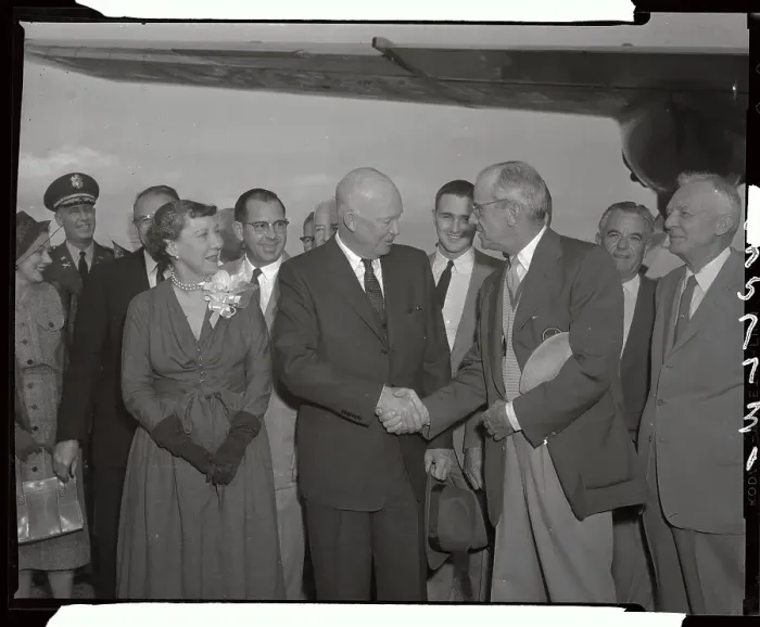 Framed Print : President Eisenhower and Wife on Vacation Framed Print : President Eisenhower and Wife on Vacation