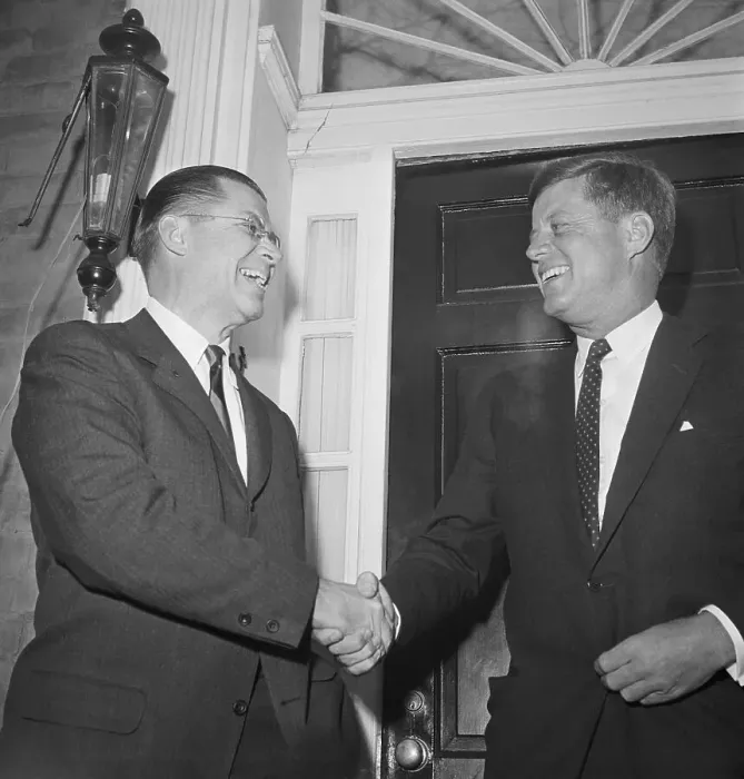 Framed Print : President-Elect John F. Kennedy With Robert McNamara Framed Print : President-Elect John F. Kennedy With Robert McNamara