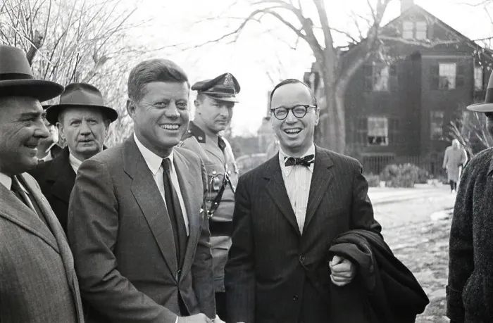 Framed Print : President-Elect Kennedy with Arthur Schlesinger Jr Framed Print : President-Elect Kennedy with Arthur Schlesinger Jr