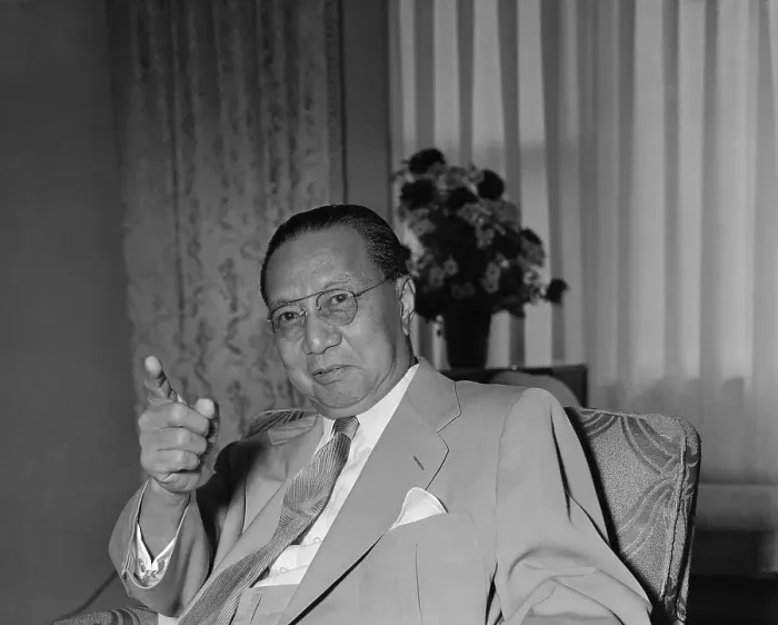 Framed Print : President Elpidio Quirino Talking to the Press Framed Print : President Elpidio Quirino Talking to the Press