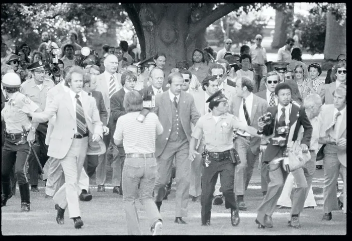 Framed Print : President Ford with Body Guards