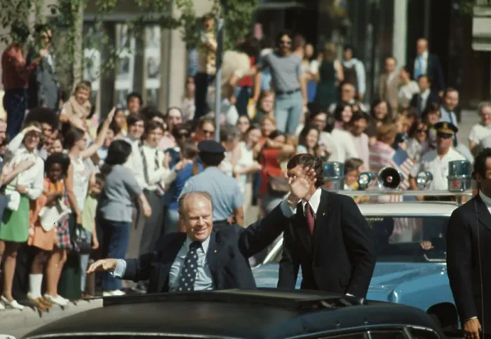 Framed Print : President Ford In Chicago