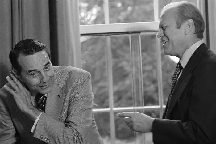 Framed Print : President Ford Conversing with Bob Dole Framed Print : President Ford Conversing with Bob Dole