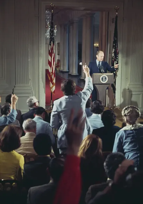 Framed Print : President Ford Holds Press Conference