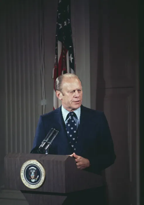 Framed Print : President Ford Holds Press Conference Framed Print : President Ford Holds Press Conference