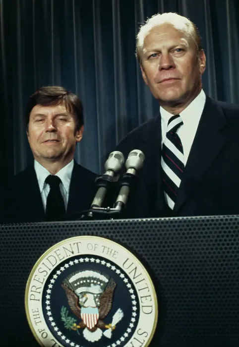Framed Print : President Ford Introduces New Press Secretary Framed Print : President Ford Introduces New Press Secretary