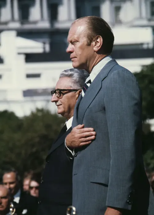 Framed Print : US President Ford With Italian President Framed Print : US President Ford With Italian President