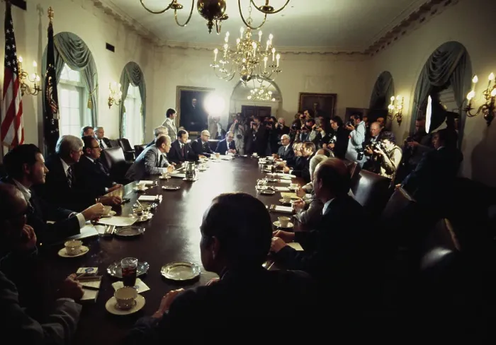 Framed Print : President Ford Meets With Cabinet Framed Print : President Ford Meets With Cabinet