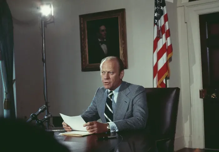 Framed Print : President Ford Offers Vietnam Amnesty Framed Print : President Ford Offers Vietnam Amnesty