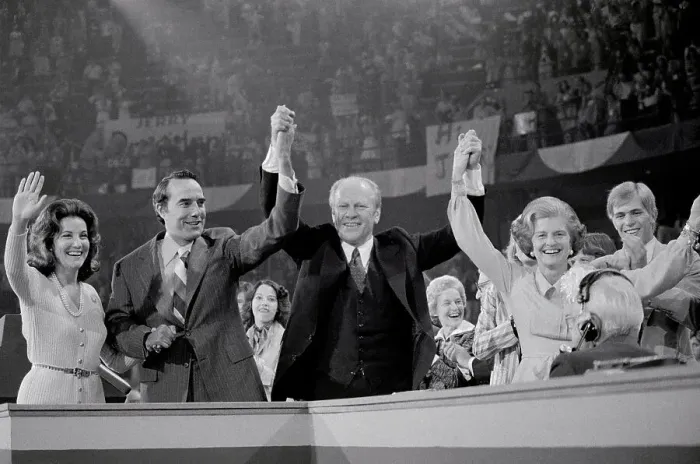 Framed Print : President Ford and Robert Dole with Their Wives