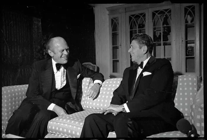 Framed Print : President Ford and Ronald Reagan Talking Framed Print : President Ford and Ronald Reagan Talking