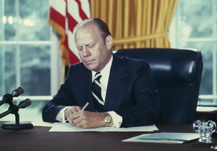 Framed Print : President Ford Signing Nixon Pardon Framed Print : President Ford Signing Nixon Pardon