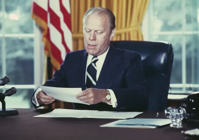 Framed Print : President Ford Signing Nixon Pardon Framed Print : President Ford Signing Nixon Pardon