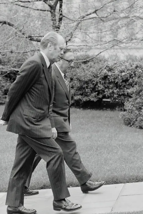 Framed Print : President Ford Strolling with Henry Kissinger Framed Print : President Ford Strolling with Henry Kissinger