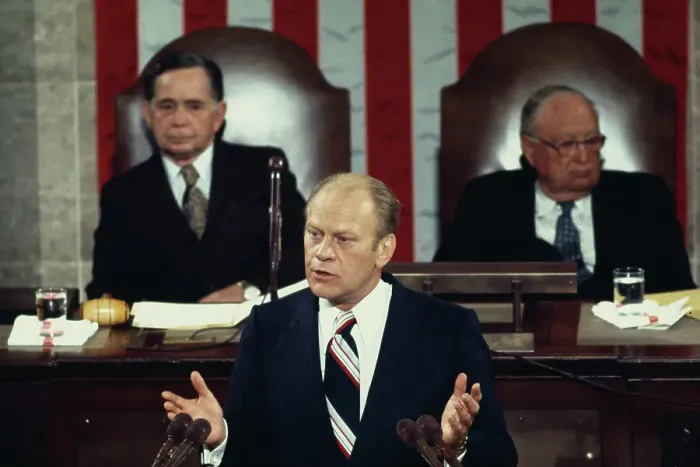 Framed Print : President Ford's Speaking In Congress Framed Print : President Ford's Speaking In Congress
