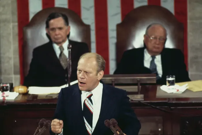 Framed Print : President Ford's Speaking In Congress Framed Print : President Ford's Speaking In Congress
