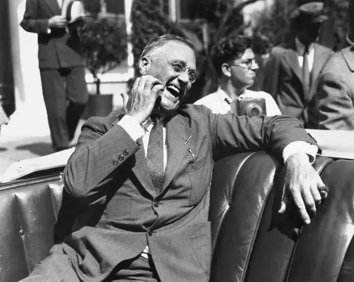 Framed Print : President Franklin D. Roosevelt Laughing Framed Print : President Franklin D. Roosevelt Laughing