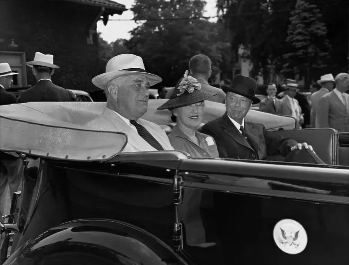 Framed Print : President Franklin D. Roosevelt with Marguerite LeHand and William C. Bullitt in Hyde Park, New York, USA Framed Print : President Franklin D. Roosevelt with Marguerite LeHand and William C. Bullitt in Hyde Park, New York, USA