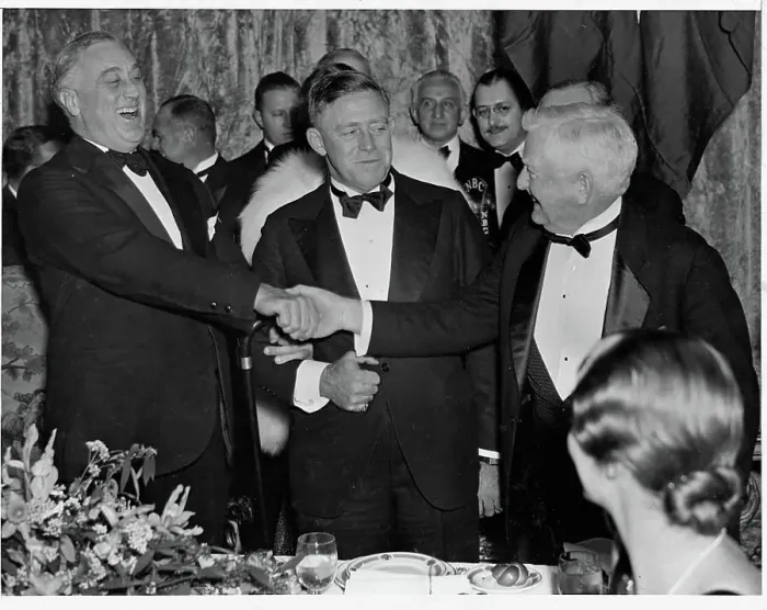 Framed Print : US President Franklin D. Roosevelt and Vice President John N. Garner Shaking Hands Framed Print : US President Franklin D. Roosevelt and Vice President John N. Garner Shaking Hands