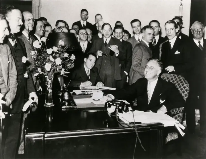 Framed Print : President Franklin D. Roosevelt's First Press Conference