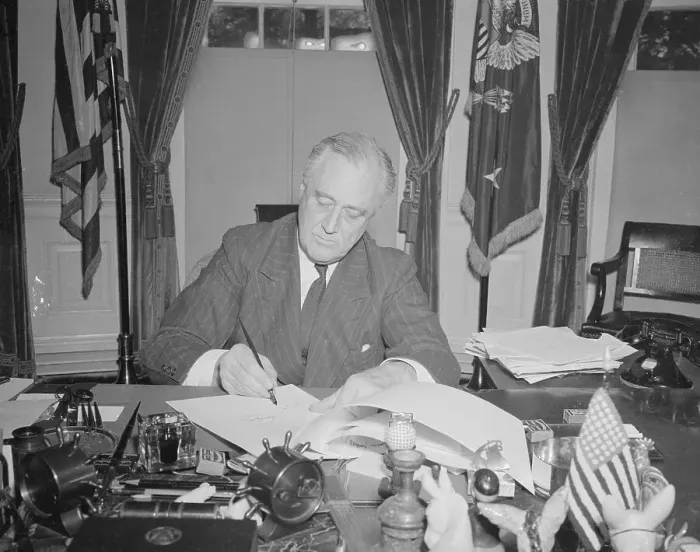 Framed Print : President Franklin Roosevelt Signing Document Framed Print : President Franklin Roosevelt Signing Document