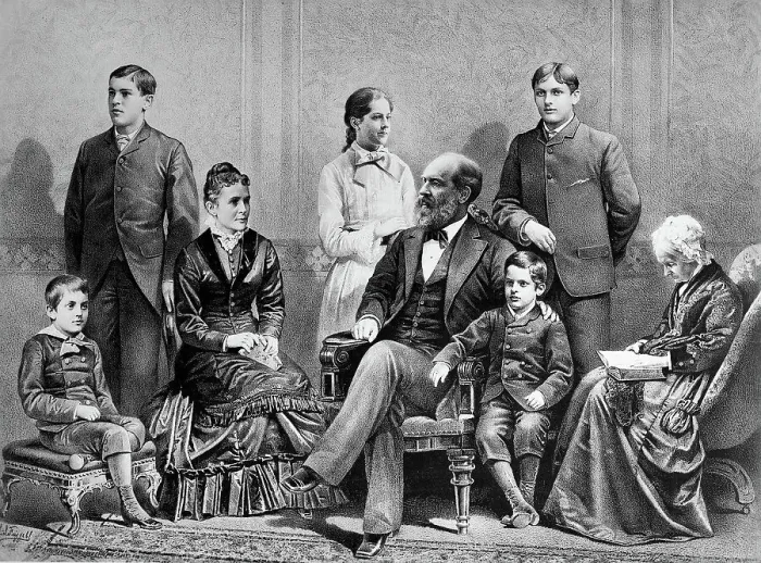 Framed Print : President Garfield Family Portrait / Litho Framed Print : President Garfield Family Portrait / Litho