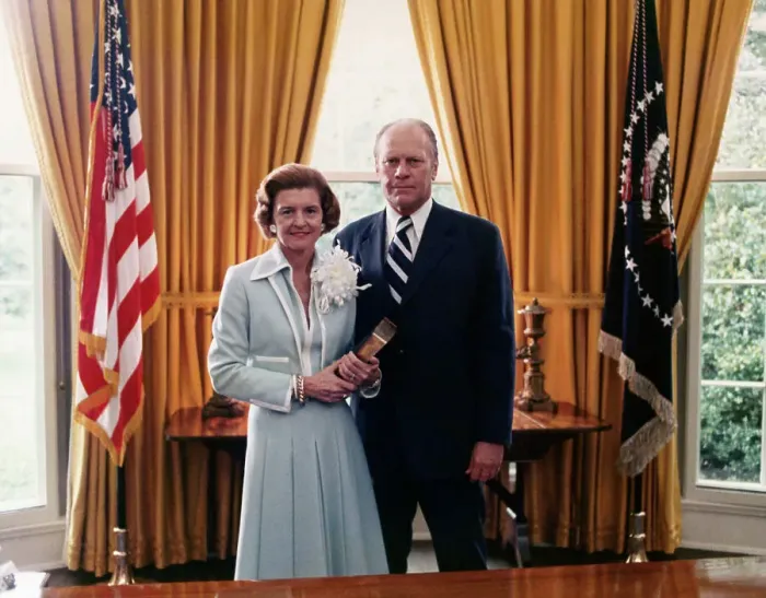 Framed Print : President Gerald Ford Posing with His Wife Betty Framed Print : President Gerald Ford Posing with His Wife Betty