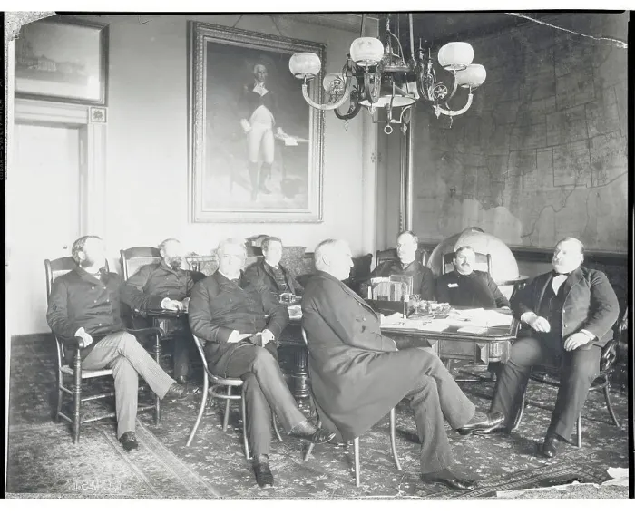 Framed Print : President Grover Cleveland and House Members at Conference Framed Print : President Grover Cleveland and House Members at Conference