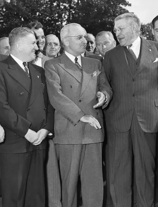 Framed Print : President Harry S. Truman with Governmental Affiliates Framed Print : President Harry S. Truman with Governmental Affiliates