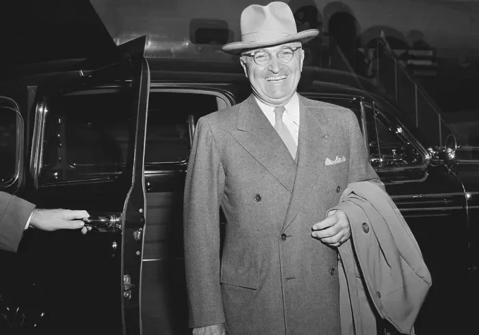 Framed Print : President Harry S. Truman Returns from Vacation Framed Print : President Harry S. Truman Returns from Vacation
