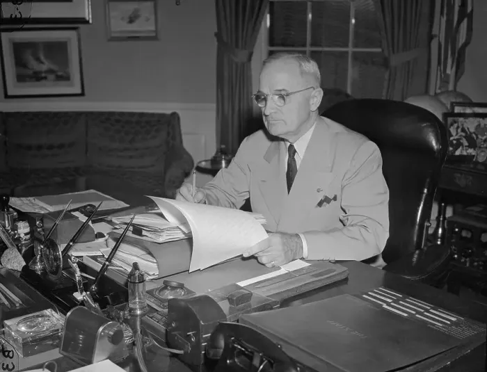 Framed Print : President Harry S. Truman Revising Speech Framed Print : President Harry S. Truman Revising Speech