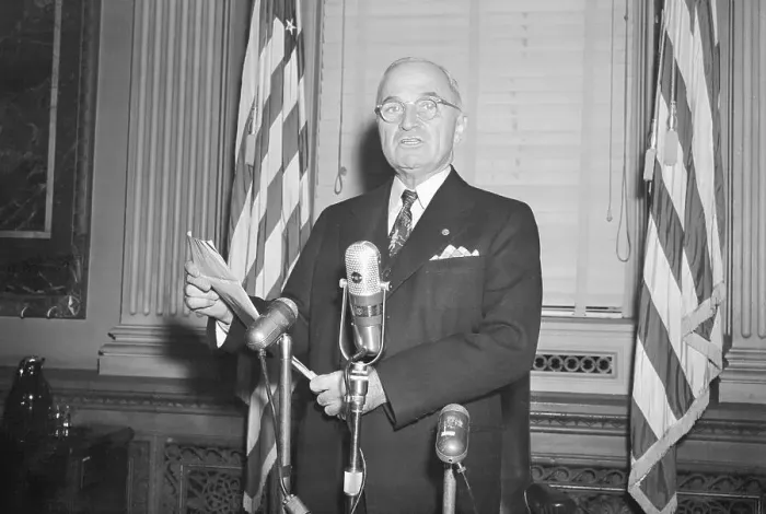 Framed Print : President Harry S. Truman Warning of Atomic Warfare Framed Print : President Harry S. Truman Warning of Atomic Warfare