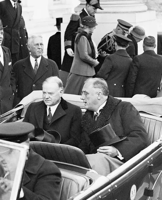 Framed Print : President Herbert Hoover and President-Elect Franklin Delano Roosevelt Framed Print : President Herbert Hoover and President-Elect Franklin Delano Roosevelt
