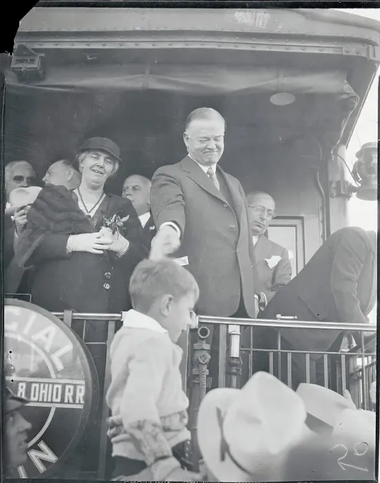 Framed Print : President Herbert Hoover and Wife Greeting Citizens Framed Print : President Herbert Hoover and Wife Greeting Citizens