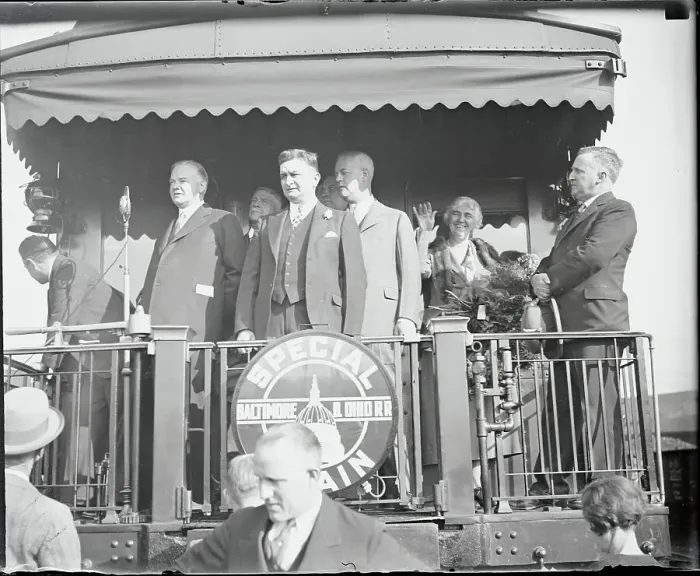 Framed Print : President Hoover Speaking at Microphone Framed Print : President Hoover Speaking at Microphone
